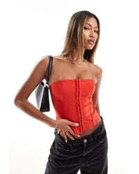 ASOS - Bandage Corset Top With Hook And Eye Fastening - Lyst