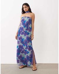 Mango - Teen Neck Detail Off Shoulder Maxi Dress - Lyst