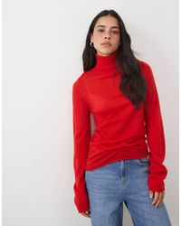 ASOS - Premium Alpaca Blend Sheer Fitted Roll Neck - Lyst