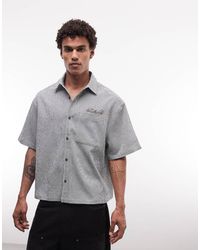 ASOS - Boxy Oversized Micro Check Shirt - Lyst