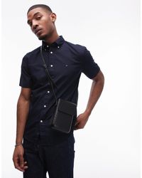 Tommy Hilfiger - – flex – kurzärmliges hemd aus popeline - Lyst