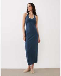 sachin and babi light blue dress ASOS DESIGN Lace Insert Pleated Midi Dress With Embroidery In Navy for Women