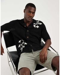 Only & Sons - Opengebreid Overhemd Met Borduursels - Lyst
