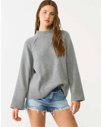 Stradivarius - Basic Gebreide Trui - Lyst