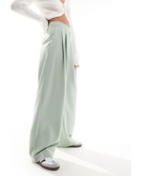 ASOS - Tailored Wide Leg Trouser With Pleat Detail - Lyst