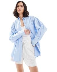 ASOS - Linen Blend Oversized Shirt - Lyst
