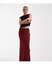 Vero Moda - Slinky Ruched Front Maxi Skirt - Lyst