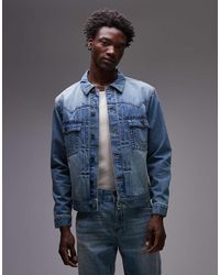 TRUE RELIGION - Oversized Denim Jack Met Zakken Met Flap - Lyst