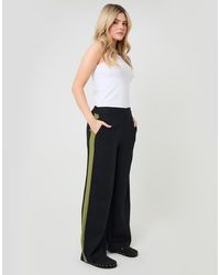 Threadbare - Side Stripe Linen Blend Wide Leg Trousers - Lyst