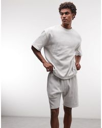 PEGADOR - Signar - short d'ensemble en tissu côtelé épais - brume délavé - Lyst