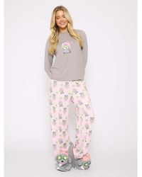 Loungeable - Pamper Paws Long Sleeved Top And Trouser Set - Lyst