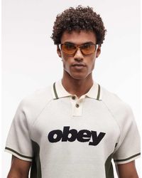 Obey - Sport Knitted Polo Top - Lyst