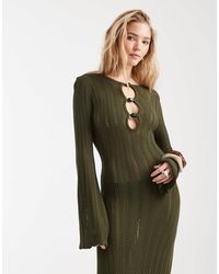 4th & Reckless Stacey Sequined Halter Dress in Brown | Lyst