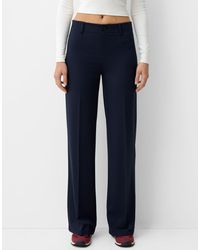 Bershka - Petite Wide-Leg Tailoring Trousers - Lyst