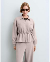 Oysho - Short Jacket With Adjustable Waist And Modal - Lyst