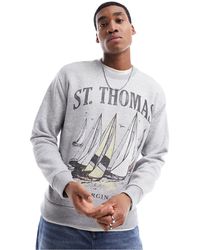 Hollister - St Thomas Sailing Print Relaxed Fit Sweatshirt - Lyst