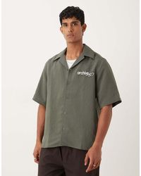ASOS - Camicia Comoda A Righe Con Rever E Ricamo - Lyst