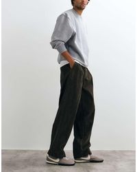 Obey - Dean Geplooide Corduroy Loose-Fit Broek - Lyst