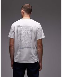 Lacoste - T-Shirt Color Avorio Con Stampa Sul Retro - Lyst