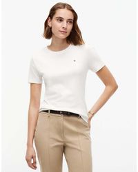 Tommy Hilfiger - Flag Embroidery Crew Neck Slim T-Shirt - Lyst