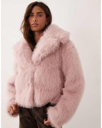 Miss Selfridge - Faux Fur Crop Jacket - Lyst