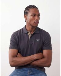 Barbour - Short Sleeve Tartan Pique Logo Polo Shirt - Lyst