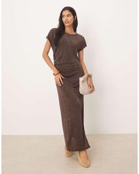 ASOS - Slinky Cap Sleeve Maxi Dress With Seam Detail - Lyst