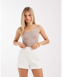 ASOS - Tailored High Waist Corset Seam Detailing Shorts - Lyst