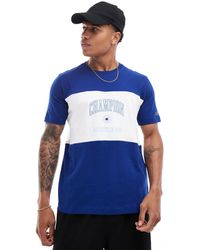 Champion - Rochester - t-shirt color block à logo universitaire - et blanc - Lyst