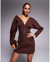 ASOS - Cocoon Sleeve Mini Dress With Hardware - Lyst