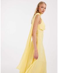 ASOS - Slip Maxi Dress With Scarf Detail - Lyst