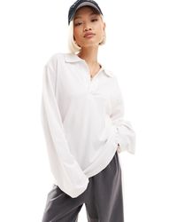 Weekday - Toby Oversized Long Sleeve Polo Top - Lyst