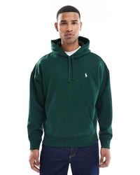 Polo Ralph Lauren - Sudadera Holgada Con Capucha Y Logo De Icono Estampado En La Espalda De Tejido Grueso De - Lyst