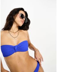 Public Desire - Top bikini a fascia con nodo ibiza stropicciato - Lyst