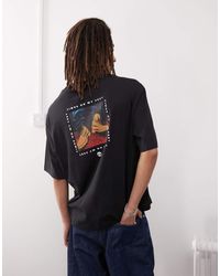 Timberland - Camiseta Negra Extragrande Con Estampado Gráfico "On My Feet" De - Lyst
