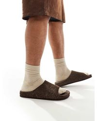 ASOS - Slipper Sandalen Van Harig Suède - Lyst