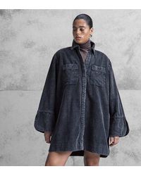 ASOS - Asos Design Curve Cord Mini Shirt Dress With Wide Cuffs And Oversized Pockets - Lyst