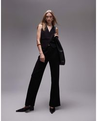 Mango - Elasticated Waist Straight Leg Tailored Trousers Co-ord - Lyst