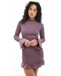 Daisy Street - – langärmliges, gesmoktes minikleid - Lyst