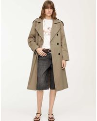 Pull&Bear - Trench Color Sabbia Con Cintura - Lyst