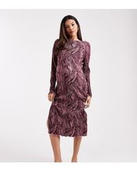 Mama.licious - Mamalicious Maternity Boat Neck Plisse Midi Dress - Lyst