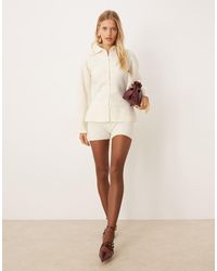 Pretty Lavish - Knitted Mini Shorts - Lyst