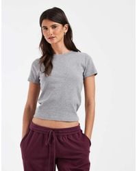 Hollister - Ribbed Baby Tee - Lyst