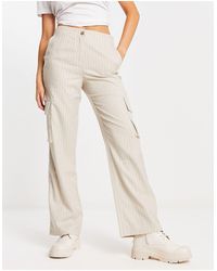 Pimkie - Tailored Pocket Detail Wide Leg Trousers - Lyst