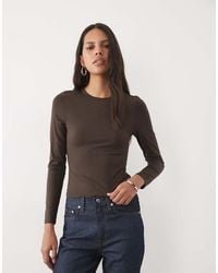 New Look - Long Sleeve Polyamide Top - Lyst