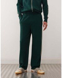 Prohibited - Joggers Verdes De Corte Recto Con Logo De Punto De (Parte De Un Conjunto) - Lyst