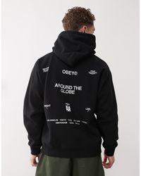 Obey - Business Graphic Hoodie With Back Print - Lyst