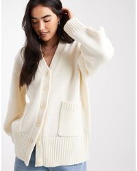 ASOS - – boyfriend-strickjacke aus grobstrick - Lyst