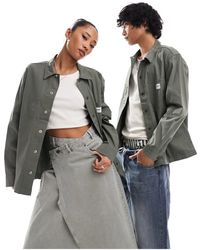 Lee Jeans - Workerwear - camicia giacca unisex comoda oliva con etichetta - Lyst