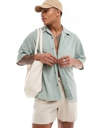 ASOS - Short Sleeve Oversized Revere Towelling Shirt - Lyst